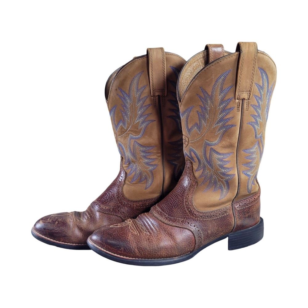 Ariat Men's Heritage Crepe Toe Cowboy Boots Size 9D